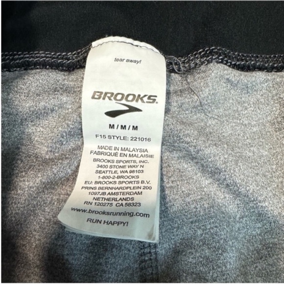 Brooks Greenlight Running Capri / Crop Tight in Gray Kasbah / Black M - Picture 7 of 8